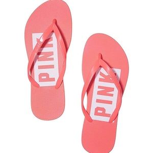 Victoria Secret Pink FlipFlop Sandal,Orange, Large